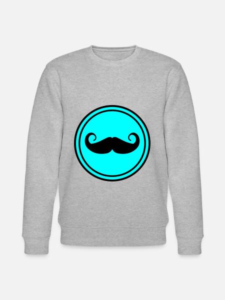 Mustache symbol - Stanley/Stella CHANGER Unisex Organic Sweatshirt - heather grey