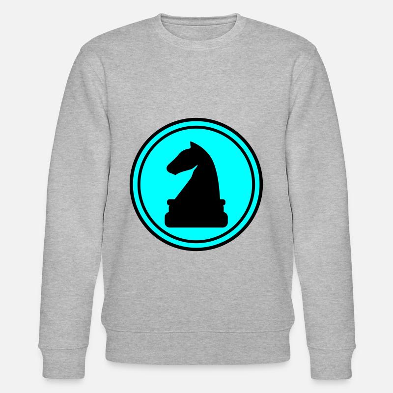 Pferd Schachfigur - Stanley/Stella Unisex Bio-Sweatshirt CHANGER  - Grau meliert