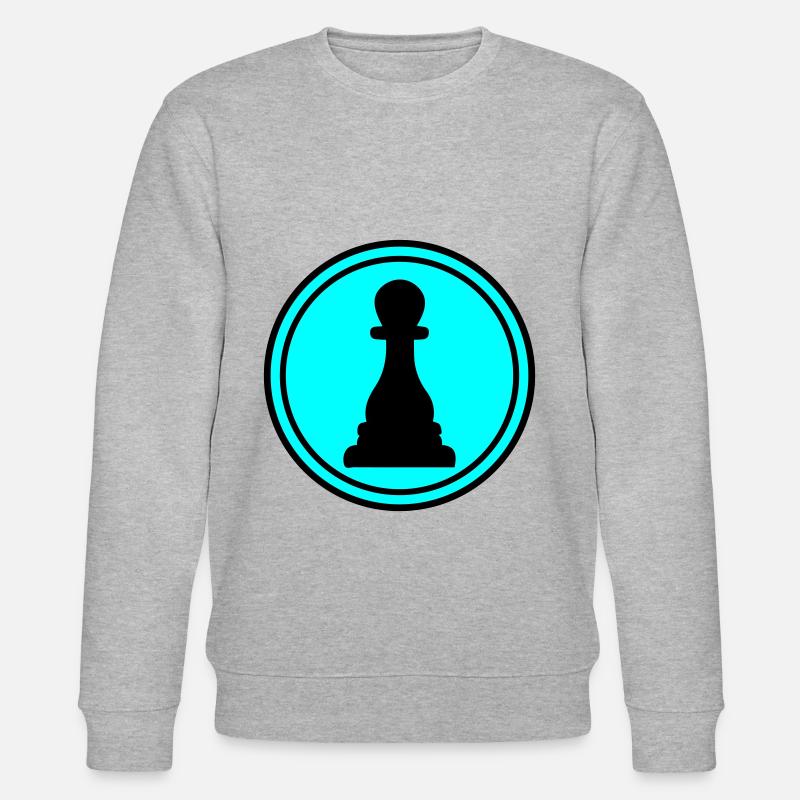 Läufer Bauer Schachfigur - Stanley/Stella Unisex Bio-Sweatshirt CHANGER  - Grau meliert