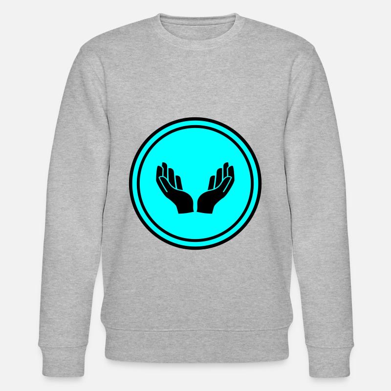 Hände icon symbol - Stanley/Stella Unisex Bio-Sweatshirt CHANGER  - Grau meliert
