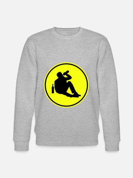 Drinking alcohol man - Stanley/Stella CHANGER Unisex Organic Sweatshirt - heather grey