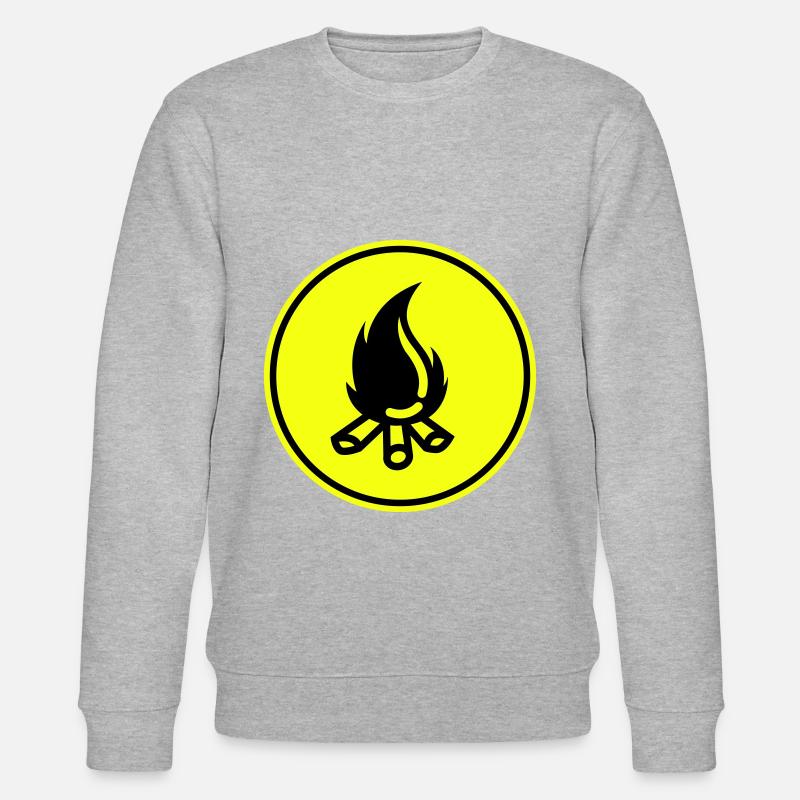 Campfire symbol - Stanley/Stella CHANGER Unisex Organic Sweatshirt - heather grey