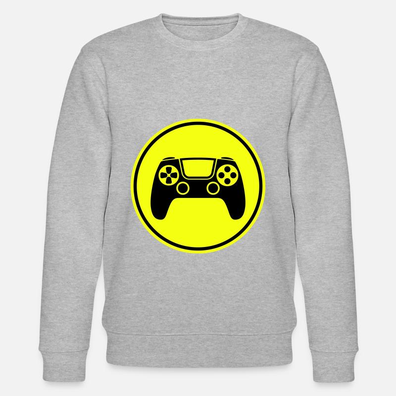 Gamepad Symbol Controller - Stanley/Stella CHANGER Unisex Organic Sweatshirt - heather grey