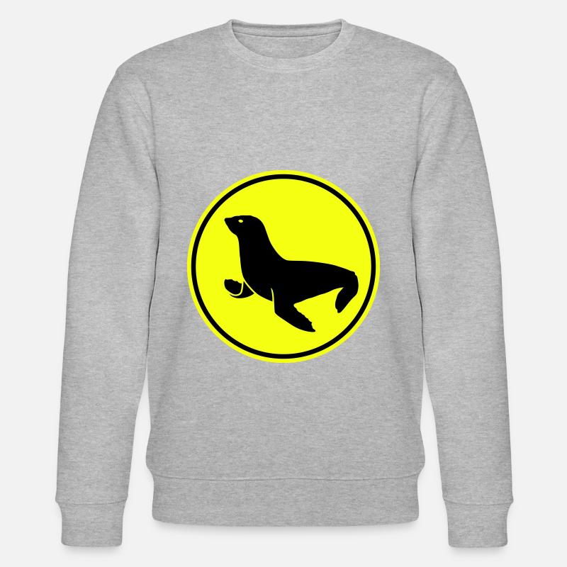 seehund tier - Stanley/Stella Unisex Bio-Sweatshirt CHANGER  - Grau meliert