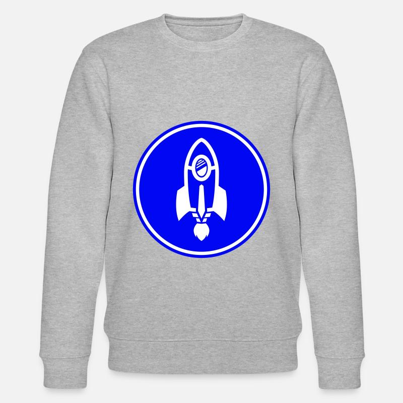Rocket symbol - Stanley/Stella CHANGER Unisex Organic Sweatshirt - heather grey