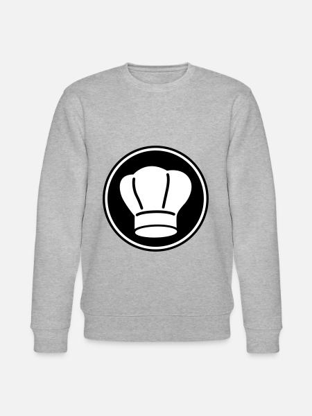 Chef's hat symbol - Stanley/Stella CHANGER Unisex Organic Sweatshirt - heather grey