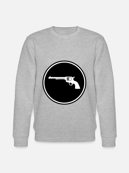 waffe pistole - Stanley/Stella Unisex Bio-Sweatshirt CHANGER - Grau meliert