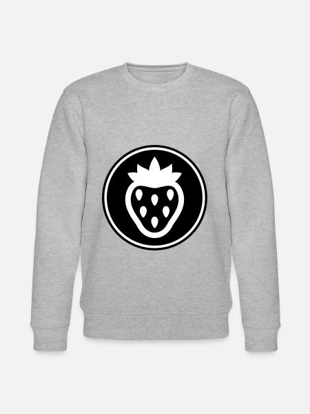 Strawberry Icon Icon - Stanley/Stella CHANGER Unisex Organic Sweatshirt - heather grey