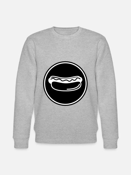 Hotdog Symbol - Stanley/Stella Unisex Bio-Sweatshirt CHANGER - Grau meliert