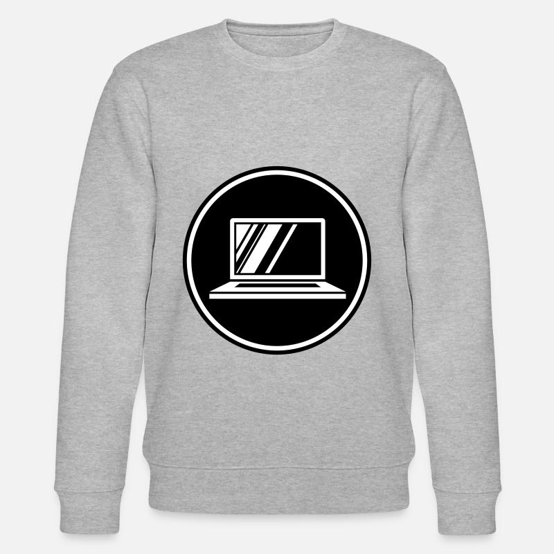 Laptop Symbol - Stanley/Stella Unisex Bio-Sweatshirt CHANGER  - Grau meliert