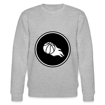 Basketball flame - Stanley/Stella CHANGER Unisex Organic Sweatshirt - heather grey - Front - Nik (191cm) & Marisol (170cm)