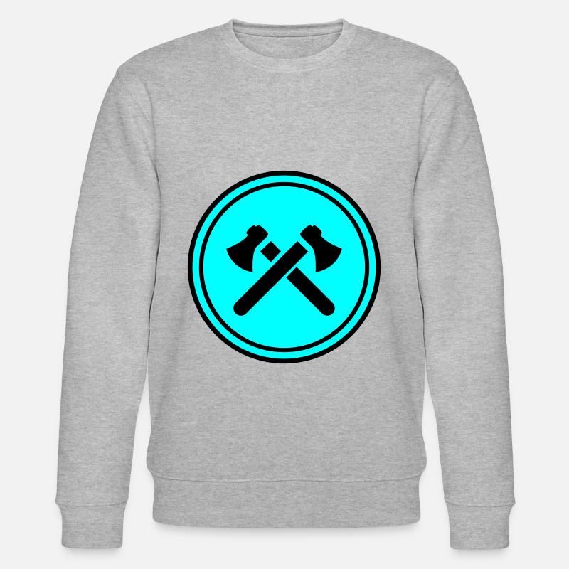 Icône de hache - Sweat bio CHANGER Stanley/Stella Unisexe - gris chiné