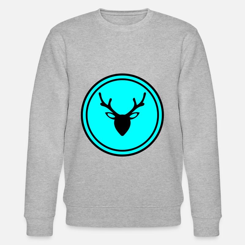 Reh Hirsch icon - Stanley/Stella Unisex Bio-Sweatshirt CHANGER  - Grau meliert