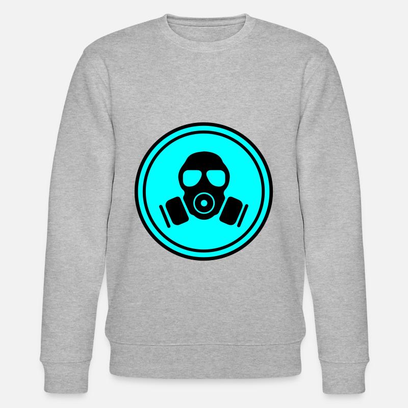 Symbole du masque à gaz - Sweat bio CHANGER Stanley/Stella Unisexe - gris chiné
