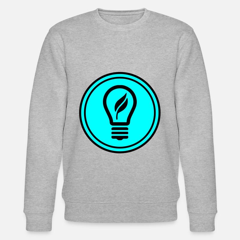 Glühbirne Symbol - Stanley/Stella Unisex Bio-Sweatshirt CHANGER  - Grau meliert