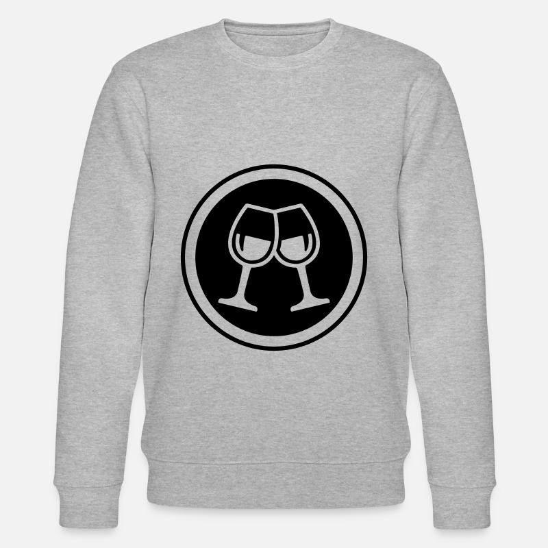 Wein Gläser - Stanley/Stella Unisex Bio-Sweatshirt CHANGER  - Grau meliert
