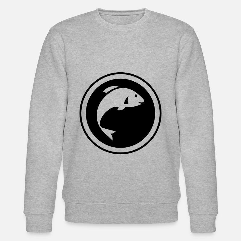 Fisch Symbol - Stanley/Stella Unisex Bio-Sweatshirt CHANGER  - Grau meliert