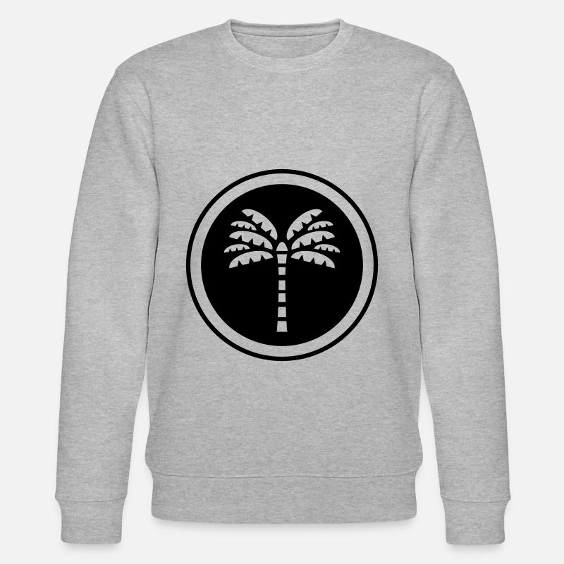Icône de palmier - Sweat bio CHANGER Stanley/Stella Unisexe - gris chiné