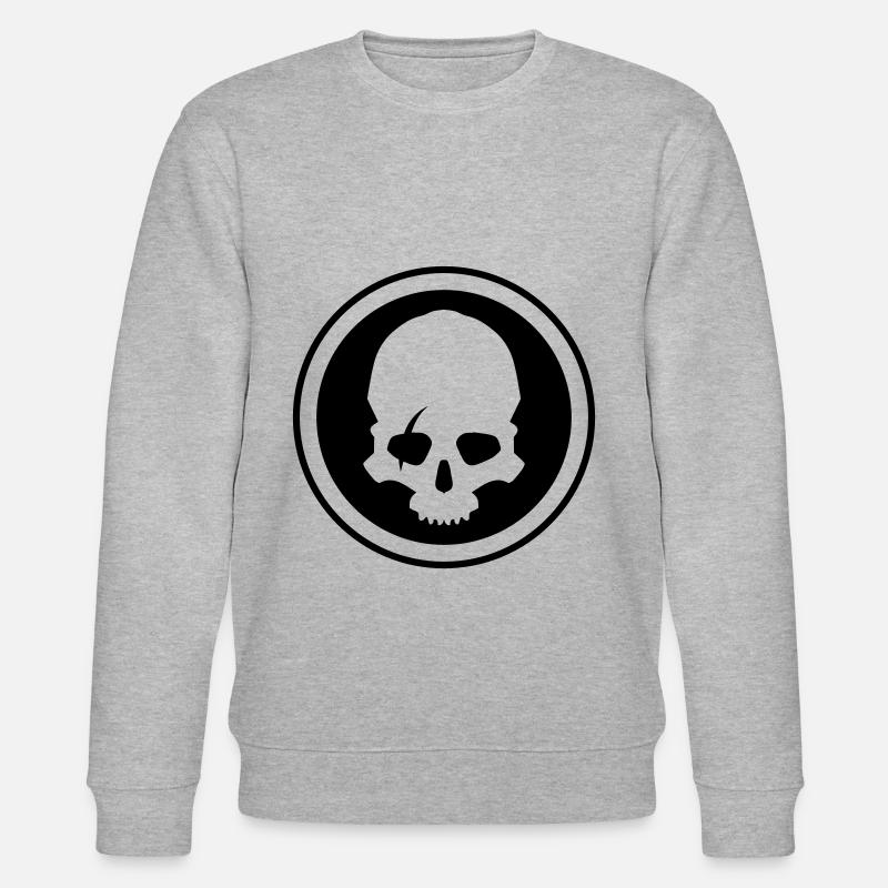 Skeleton skull - Stanley/Stella CHANGER Unisex Organic Sweatshirt - heather grey