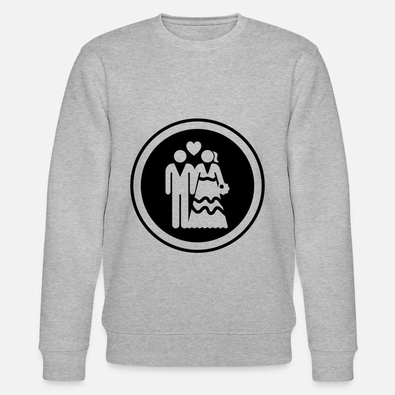 Couple Mariage Mariage Couple - Sweat bio CHANGER Stanley/Stella Unisexe - gris chiné