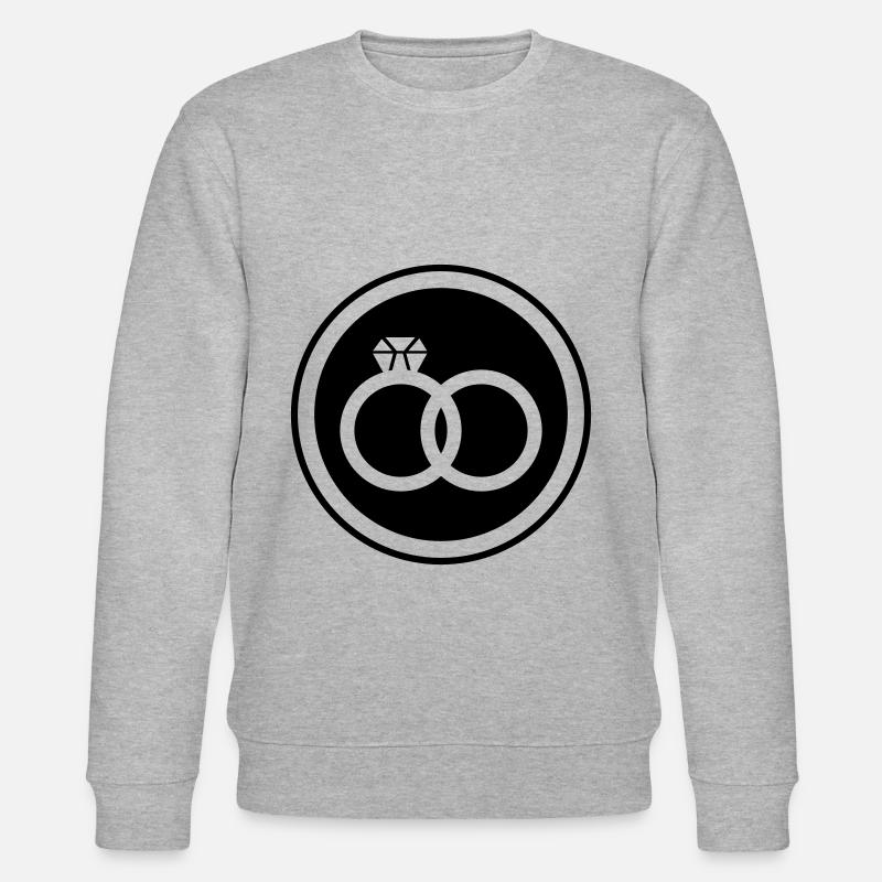 Eheringe Ring Hochzeit - Stanley/Stella Unisex Bio-Sweatshirt CHANGER  - Grau meliert