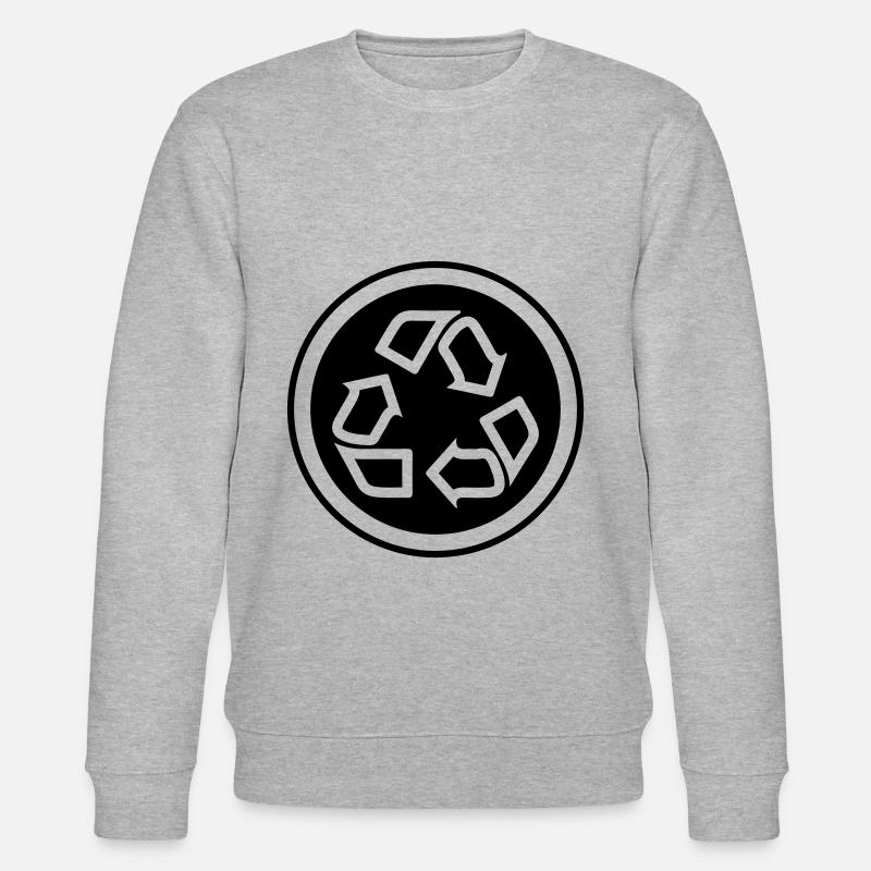 Recycling Symbol - Stanley/Stella Unisex Bio-Sweatshirt CHANGER - Grau meliert
