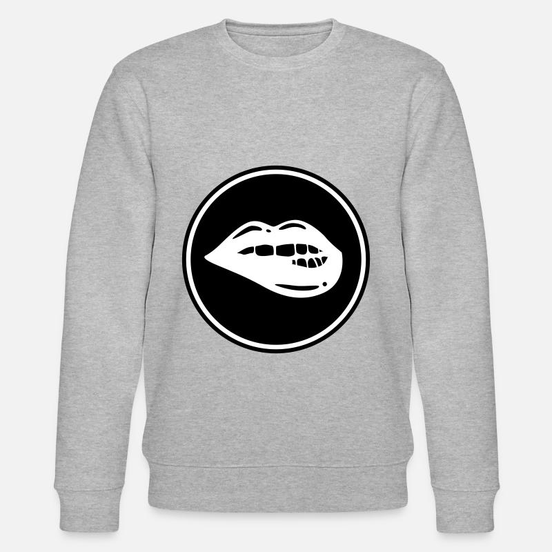 Lippen symbol - Stanley/Stella Unisex Bio-Sweatshirt CHANGER  - Grau meliert