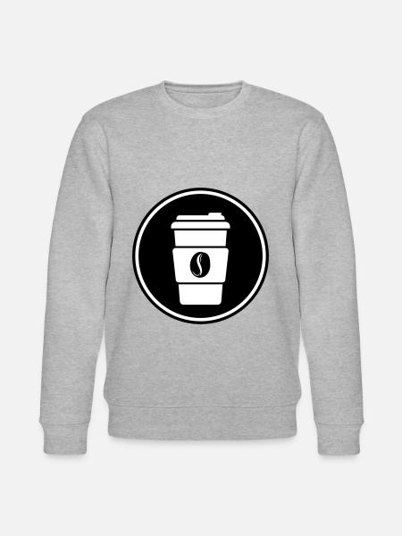 Coffee Symbol - Stanley/Stella CHANGER Unisex Organic Sweatshirt - heather grey