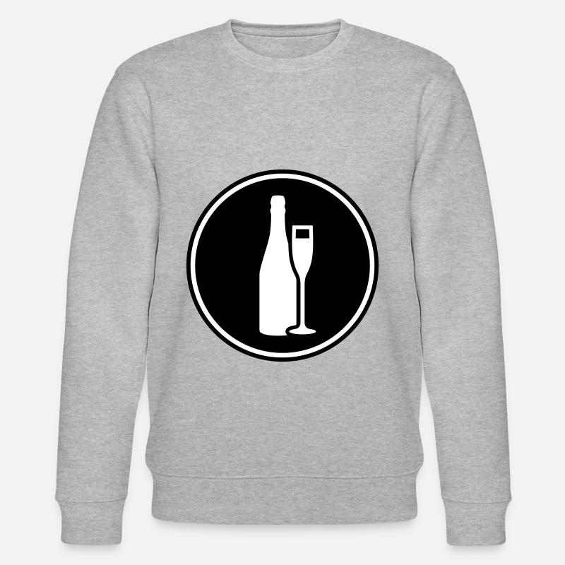 Symbole du vin rouge - Sweat bio CHANGER Stanley/Stella Unisexe - gris chiné