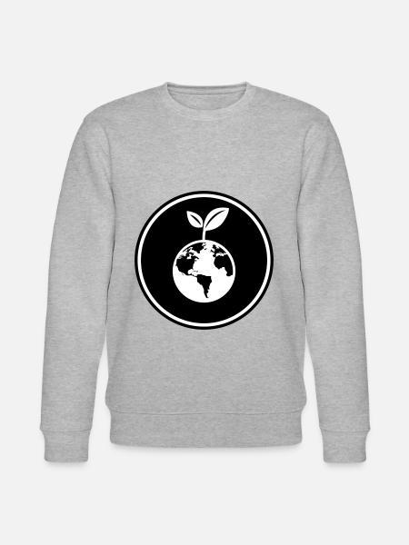 Planet Erde - Stanley/Stella Unisex Bio-Sweatshirt CHANGER - Grau meliert
