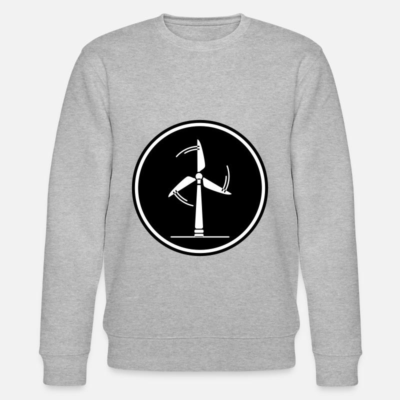 Energie Windrad - Stanley/Stella Unisex Bio-Sweatshirt CHANGER  - Grau meliert