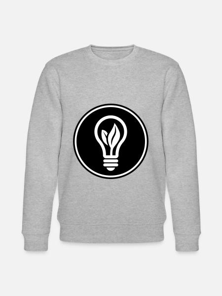 Light bulb icon - Stanley/Stella CHANGER Unisex Organic Sweatshirt - heather grey