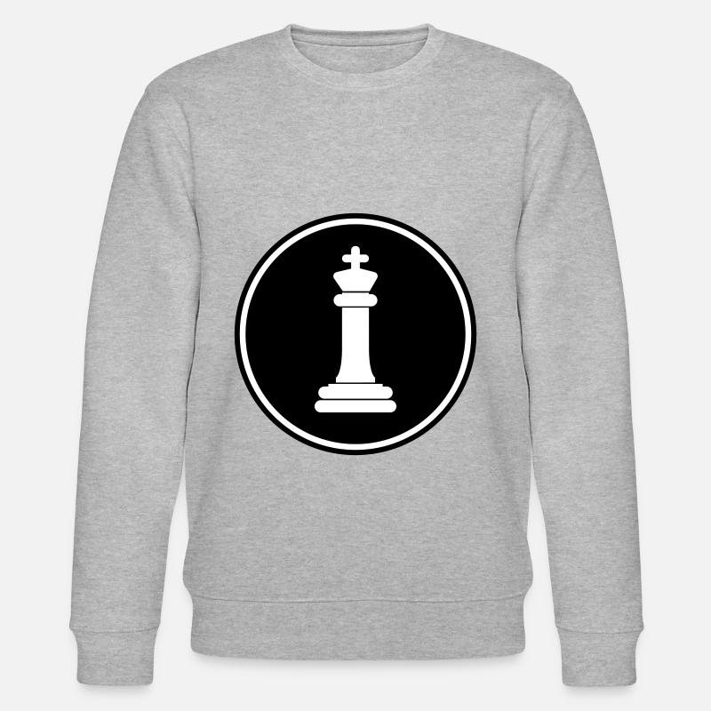 Schachfigur König - Stanley/Stella Unisex Bio-Sweatshirt CHANGER  - Grau meliert