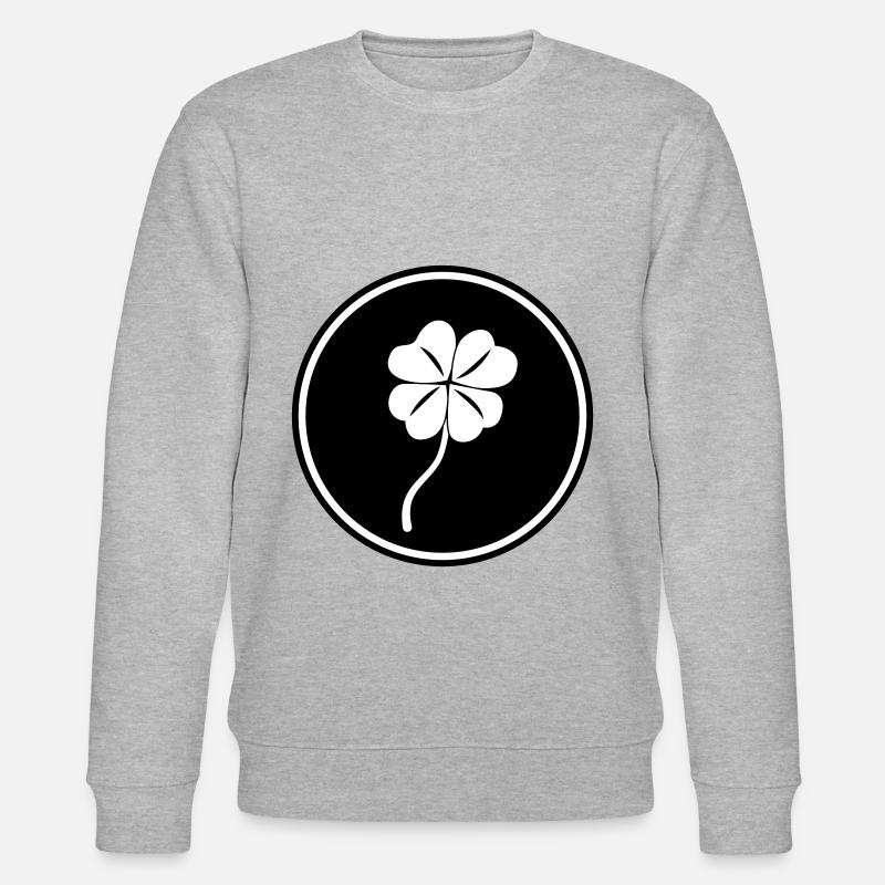 Kleeblatt glück - Stanley/Stella Unisex Bio-Sweatshirt CHANGER  - Grau meliert