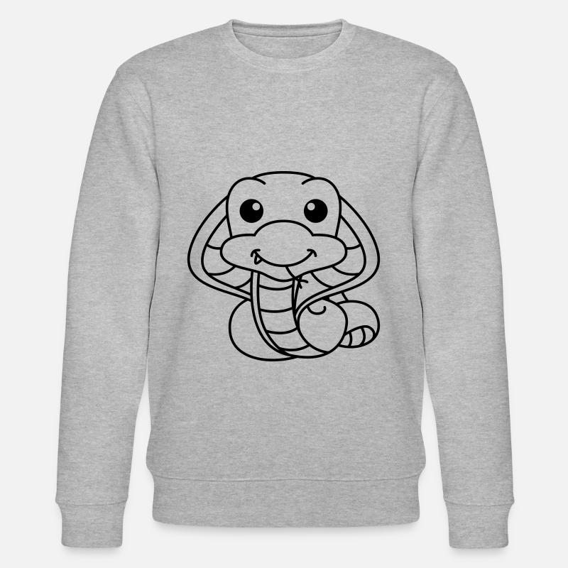 Serpent Cobra Comic Animal - Sweat bio CHANGER Stanley/Stella Unisexe - gris chiné