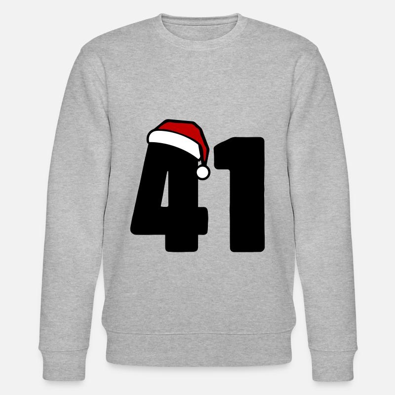 41 Zahl Weihnachten - Stanley/Stella Unisex Bio-Sweatshirt CHANGER  - Grau meliert