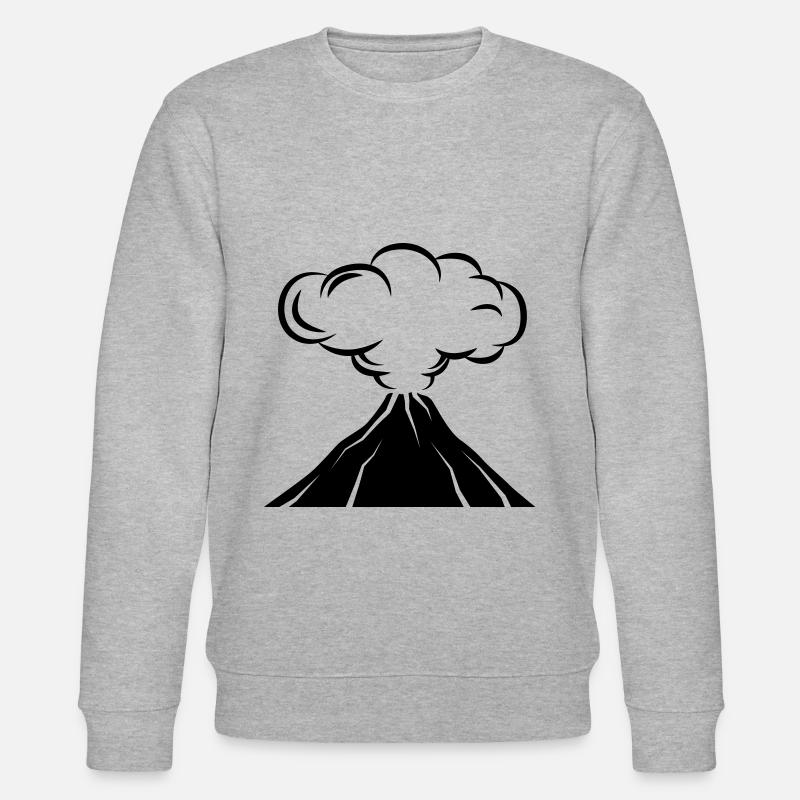 Icône de volcan - Sweat bio CHANGER Stanley/Stella Unisexe - gris chiné