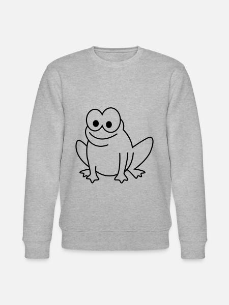Frosch Comic Tier - Stanley/Stella Unisex Bio-Sweatshirt CHANGER  - Grau meliert