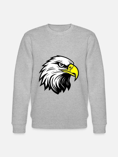 Eagle Head - Stanley/Stella CHANGER Unisex Organic Sweatshirt - heather grey