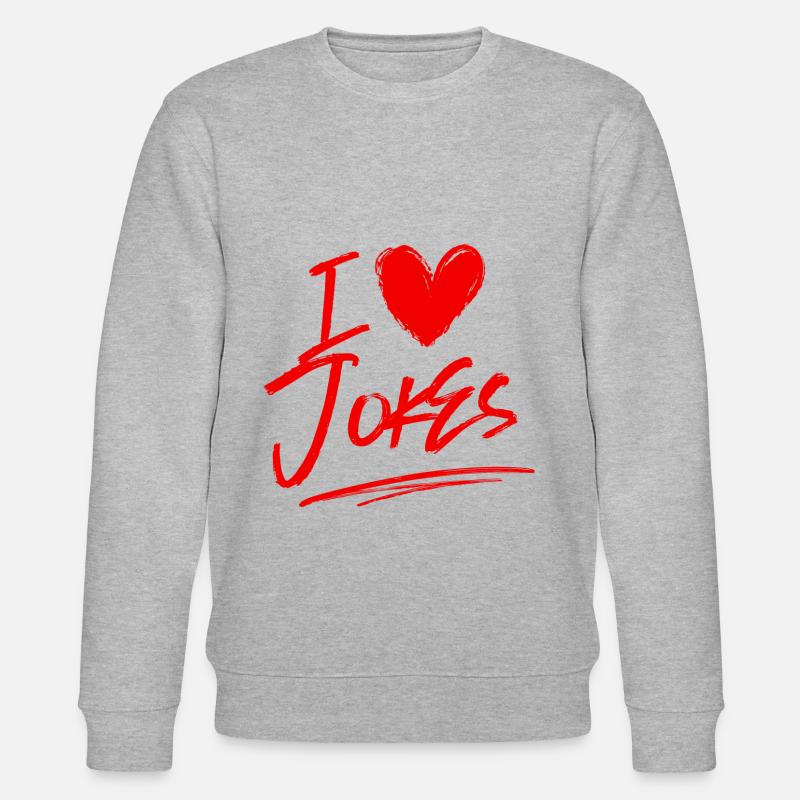 Ich liebe Witze - Stanley/Stella Unisex Bio-Sweatshirt CHANGER - Grau meliert