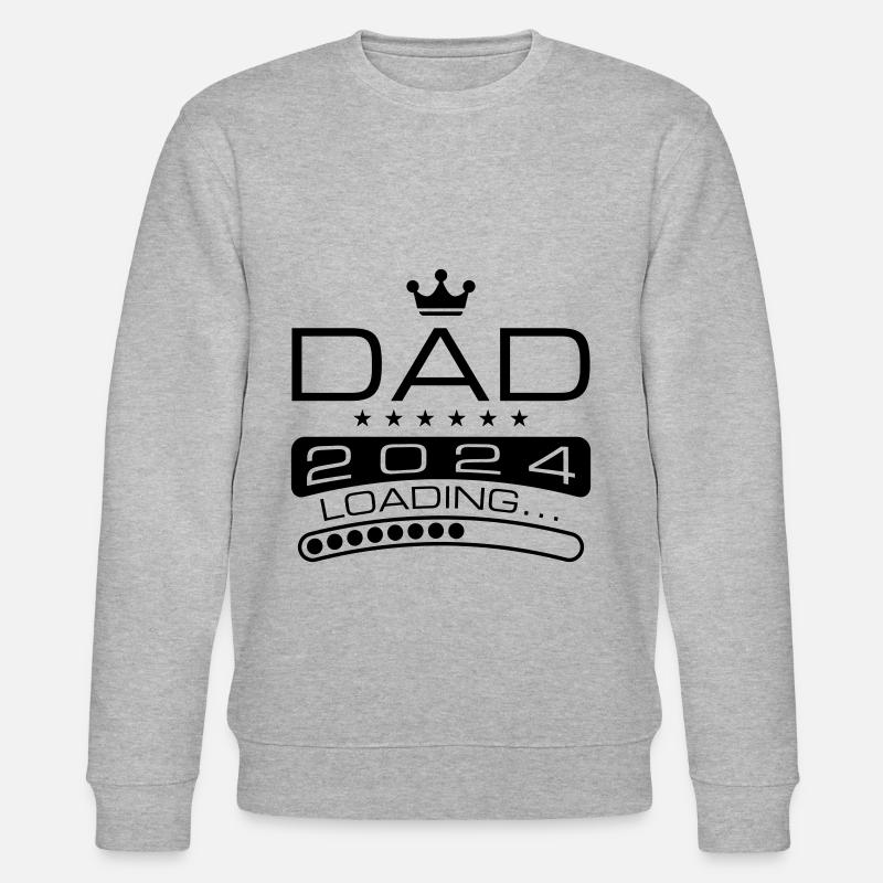 Dad 2024 Loading Papa - Stanley/Stella CHANGER Unisex Organic Sweatshirt - heather grey