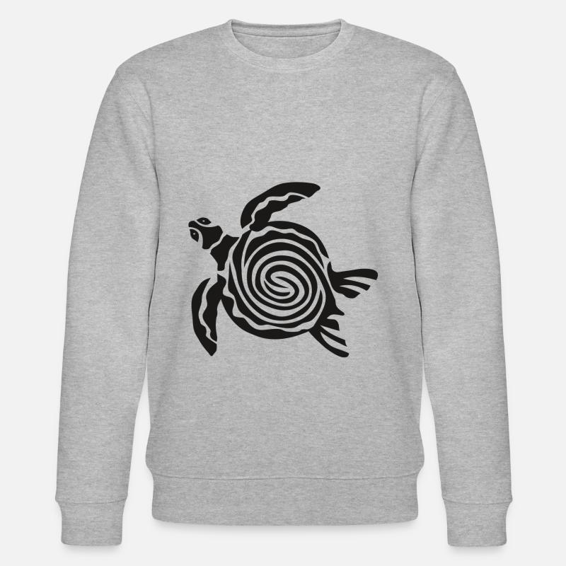 Cool gestylte Schildkroete - Stanley/Stella Unisex Bio-Sweatshirt CHANGER  - Grau meliert