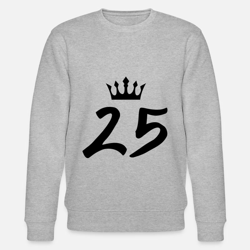 25 Zahl Krone - Stanley/Stella Unisex Bio-Sweatshirt CHANGER  - Grau meliert