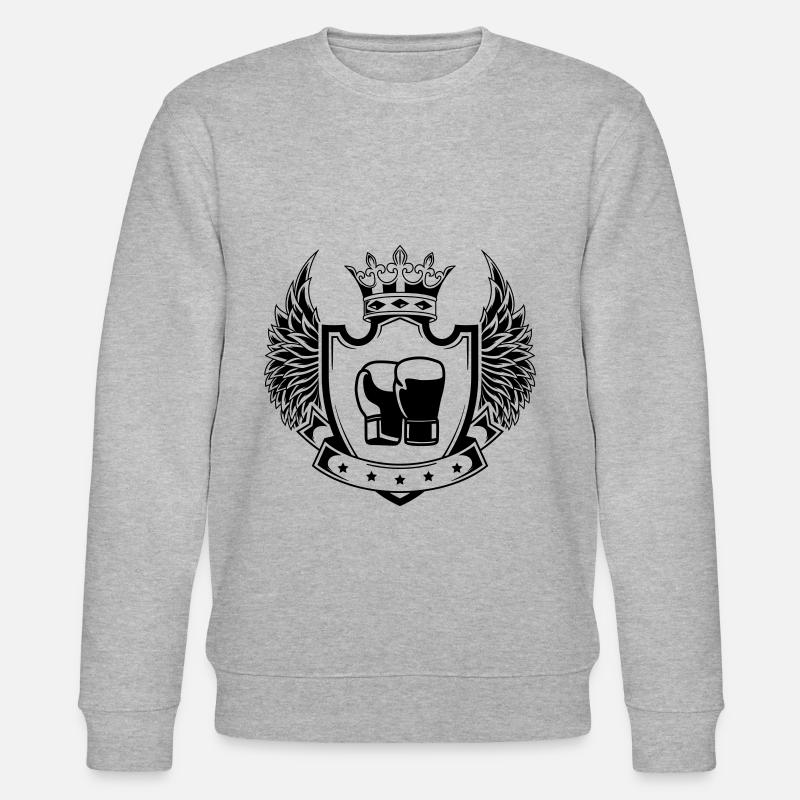 Boxhandschuhe wappen - Stanley/Stella Unisex Bio-Sweatshirt CHANGER  - Grau meliert