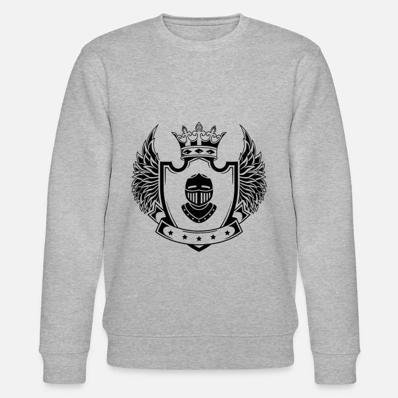 Ritter Helm wappen - Stanley/Stella Unisex Bio-Sweatshirt CHANGER  - Grau meliert