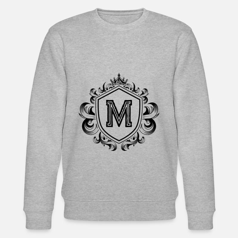 Armoiries de la lettre M - Sweat bio CHANGER Stanley/Stella Unisexe - gris chiné