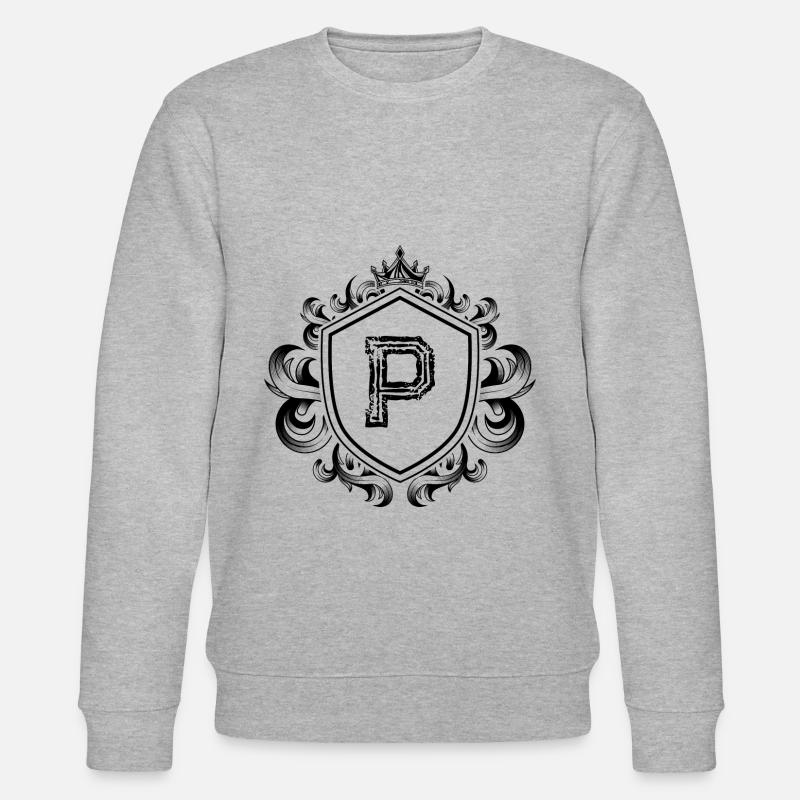 P Buchstabe Wappen - Stanley/Stella Unisex Bio-Sweatshirt CHANGER  - Grau meliert