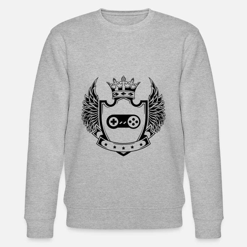 Gamepad Wappen Gamer - Stanley/Stella Unisex Bio-Sweatshirt CHANGER  - Grau meliert