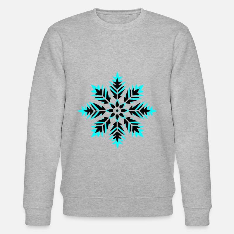 Schneeflocke Icon Winter - Stanley/Stella Unisex Bio-Sweatshirt CHANGER - Grau meliert
