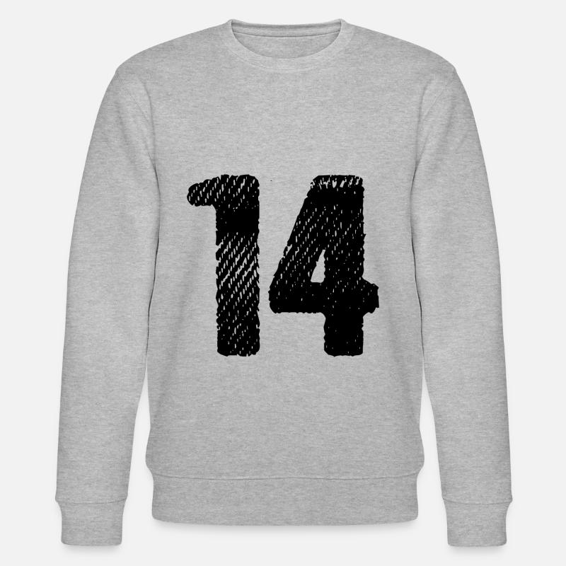 Maillot à 14 chiffres - Sweat bio CHANGER Stanley/Stella Unisexe - gris chiné